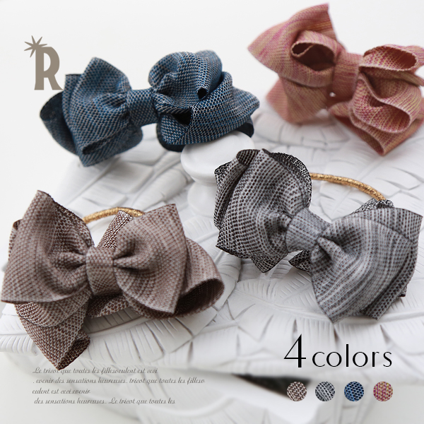 MIXカラーリボンヘアゴム(HM-020)※返品交換不可